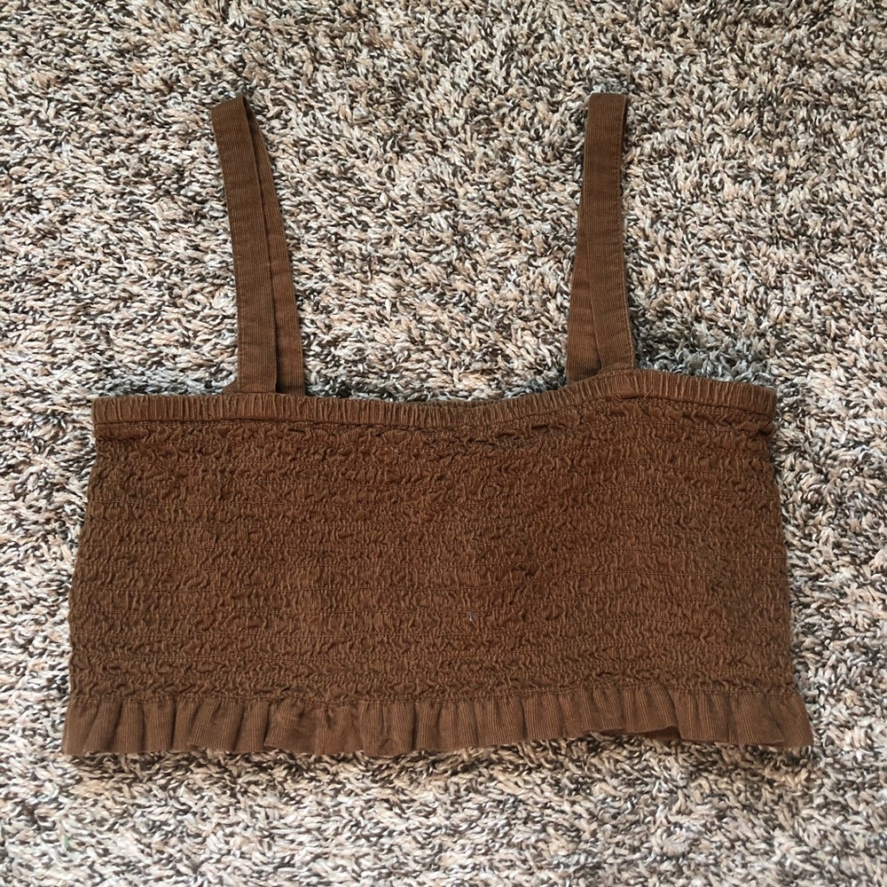 Ruffled American Eagle Crop Top